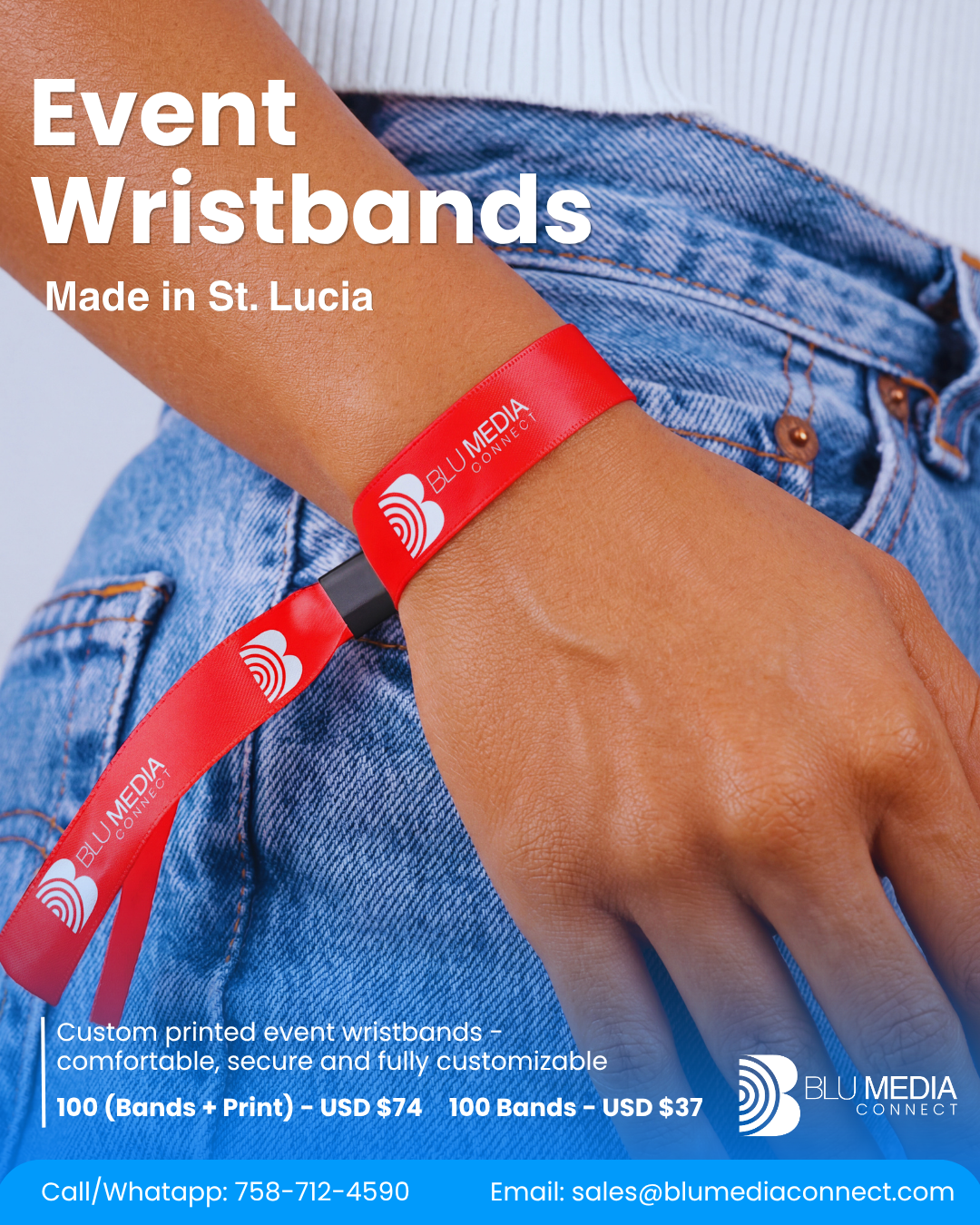 Blu Media Connect Event Wristbands Poster